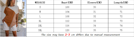 Title 1, New Contrast Color Stitching Womens Blouse Urb...
