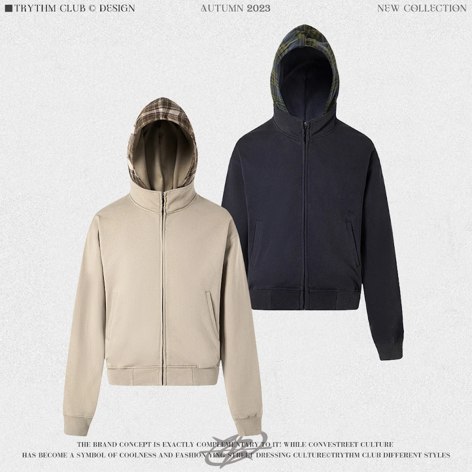 Felpa con cappuccio e pile a quadri da donna, casual. Calda, confortevole e alla moda, perfetta per un look rilassato e per affrontare le giornate fresche.
