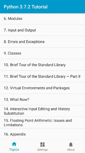Python 3.7.2 Tutorial - Free Offline Learning App