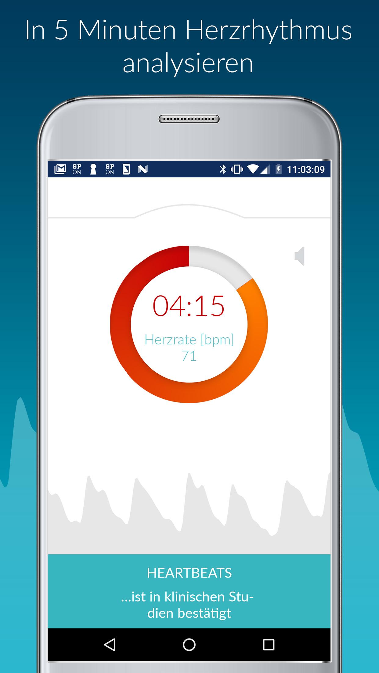 Android application Preventicus Heartbeats screenshort