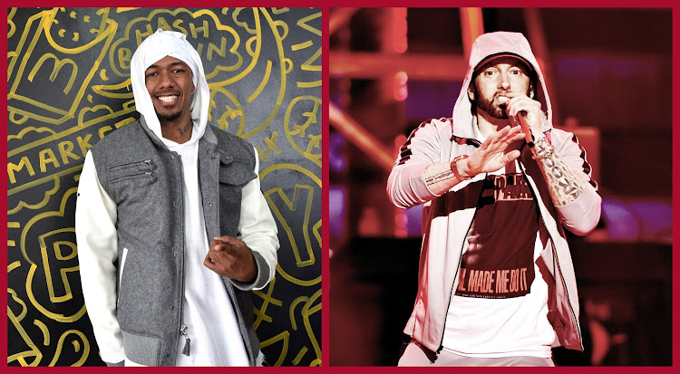 Nick Cannon and Eminem took shots at each other.