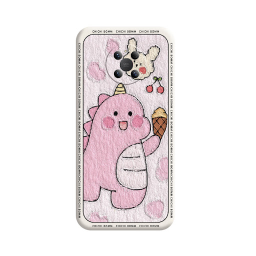 Title 8, Oil Painting Dinosaur Soft Shell Phone Case wit...