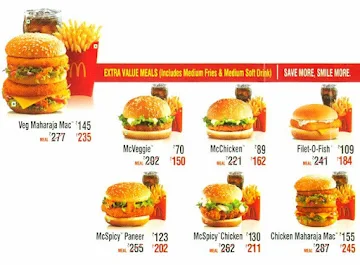 McDonald's menu 