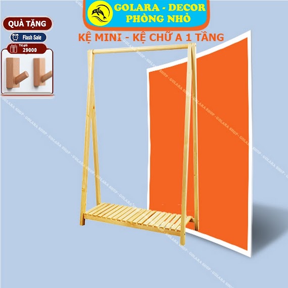 Giá Treo Quần Áo Chữ A - Kệ Treo Đồ Quần Áo Chữ A 1 Tầng Mini Gỗ Thông Nhập Khẩu