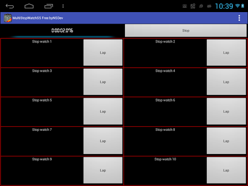 MultiStopWatchSS Free byNSDev 1.1.0 Windows u7528 7