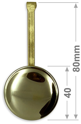 Pendulum Rod & Bob, 40mm gold