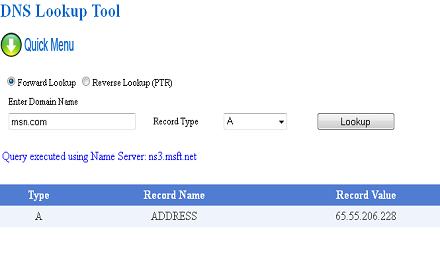 DNS Lookup Tool chrome extension