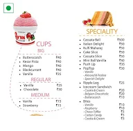 Arun Ice Creams menu 3