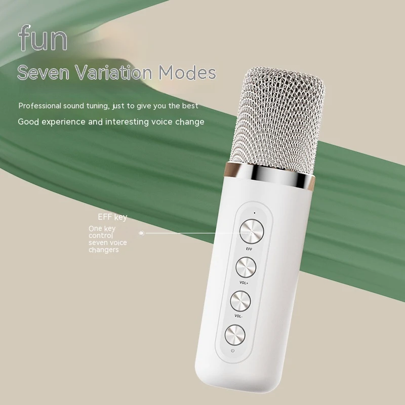Draadloze Bluetooth-luidspreker met microfoon alles-in-één apparaat. Geniet van krachtig geluid en karaoke. Perfect voor feestjes en evenementen binnenshuis en buiten.