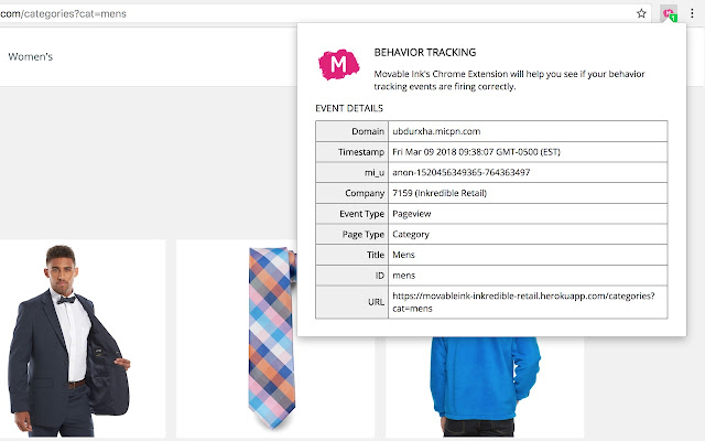 Movable Ink Behavior Tracking