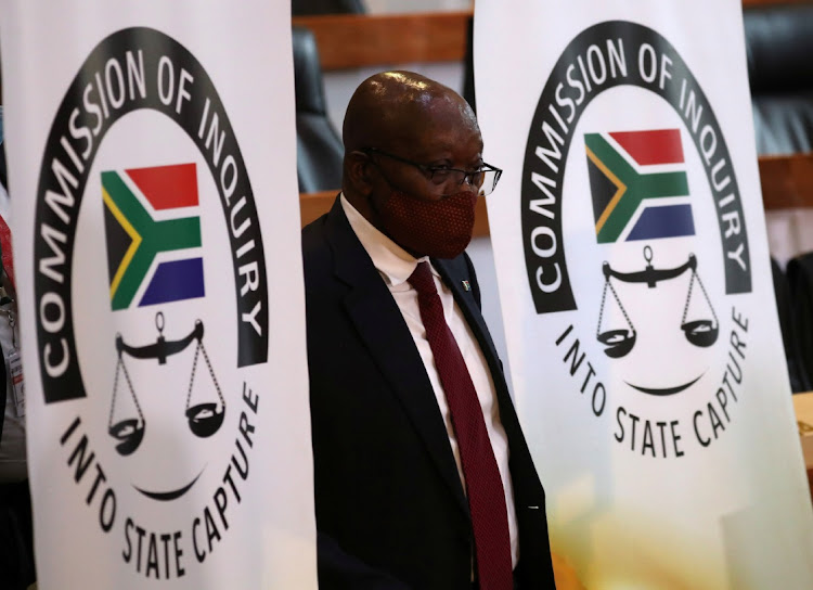 South Africa's former president Jacob Zuma, returns to the commission of inquiry probing state capture, in Johannesburg, South Africa November 16, 2020.