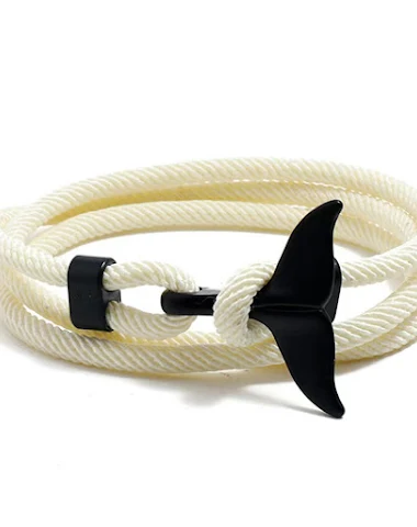 Bracelet Tressé Ancre Marine Ocean - 0