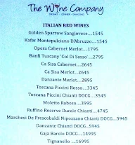 The Wine Company menu 1