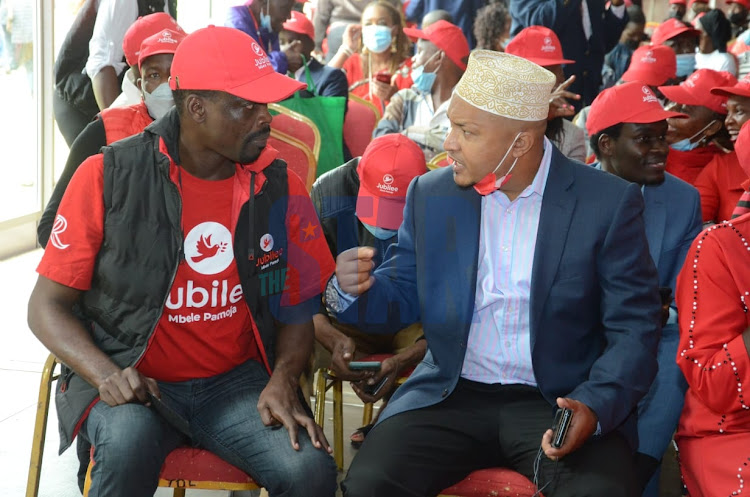 Jubilee delegates attend party meeting at KICC on February 25, 2022. PHOTO/DOUGLAS OKIDDY