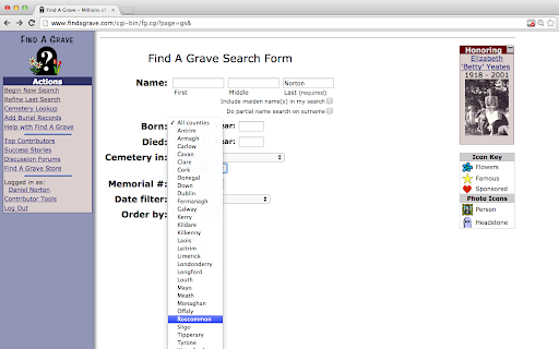 Enhanced grave search