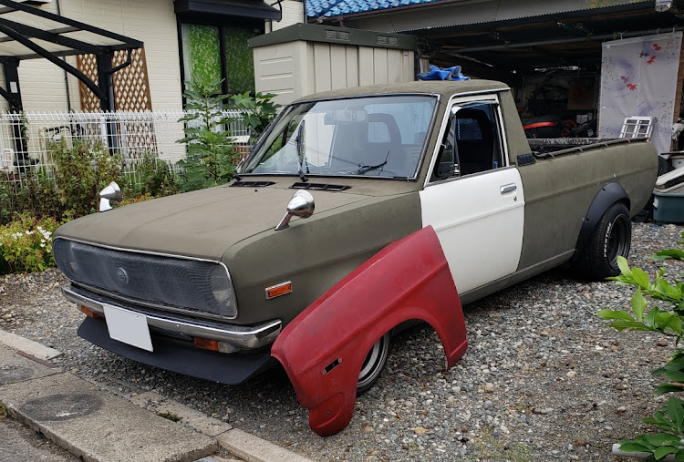 サニートラックのサニトラ・シンナー・ひっぱりタイヤ・DIY・niceに関するカスタム事例の投稿画像2枚目