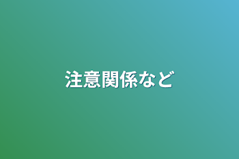 注意関係など