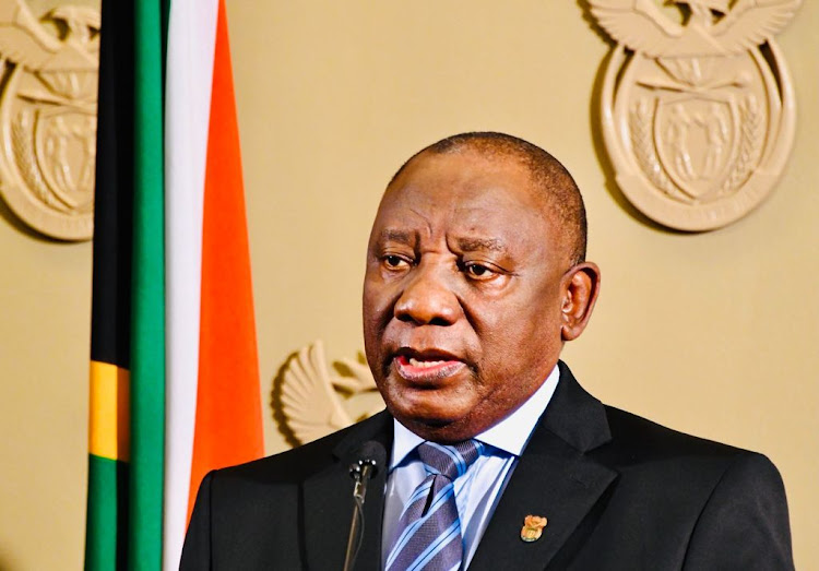 President Cyril Ramaphosa addresses the nation on Sunday night.