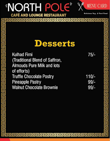 North Pole Icecreams & Desserts menu 