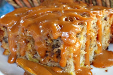 Butterscotch Peach Snack Cake