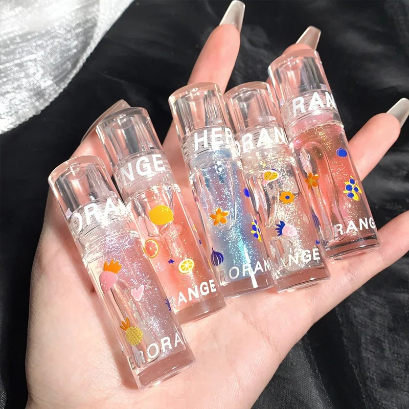 Brillo Labial Hidratante Transparente Efecto Espejo Labial Ligero como el Agua para Labios Suaves y Brillantes Hidratación Duradera