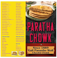 Paratha Chowk - Since 1889 Gali Paranthe Wali menu 1