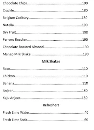 Wow Shakes menu 2