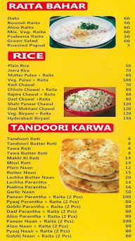 Radha ki Rasoi menu 2