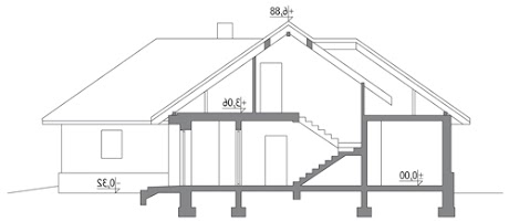 Spokojna przystań - wariant II (etap II) - M36b - Przekrój