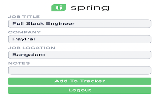 TSpring Job Tracking