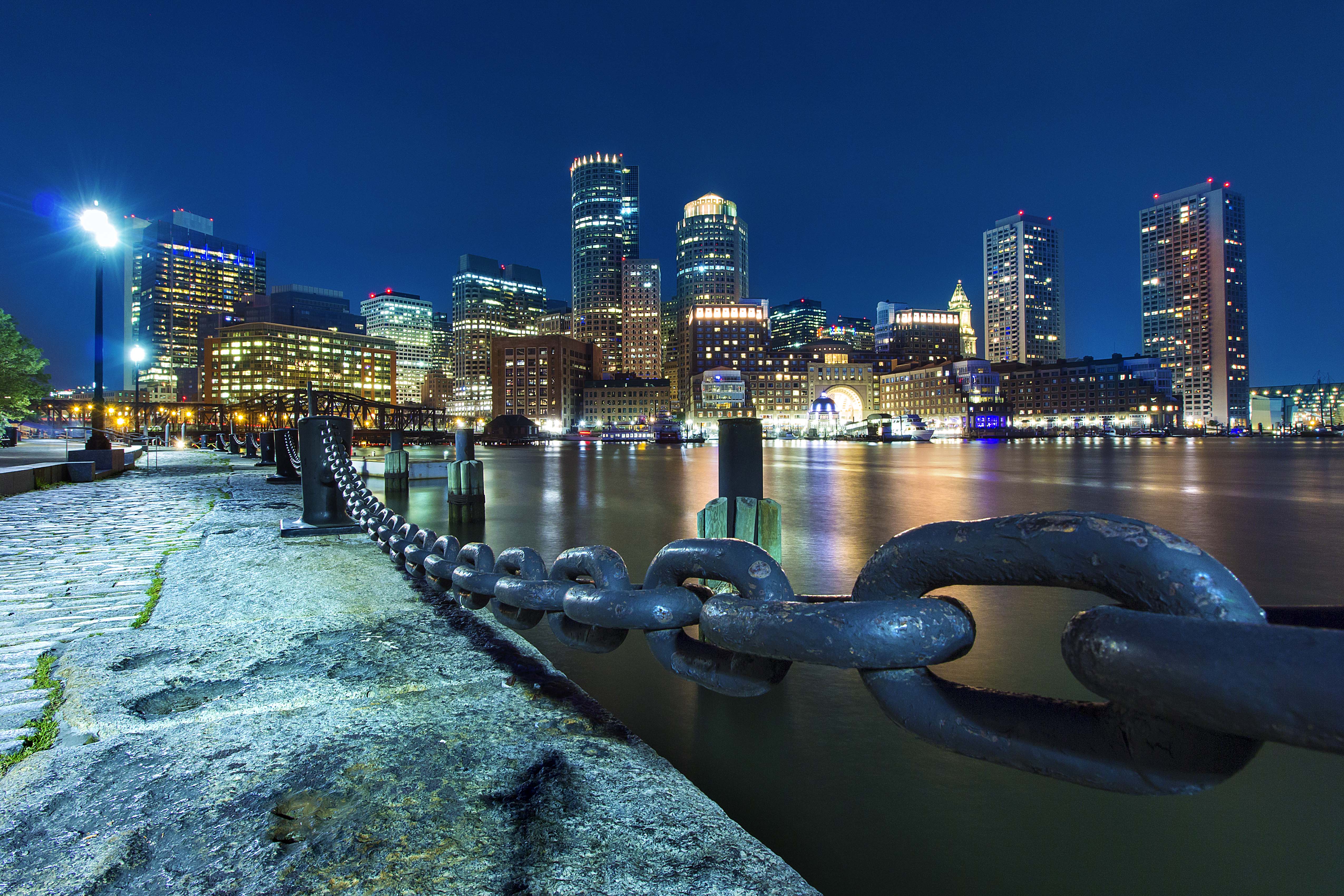 Boston City Night Lights di Alessandro Mangione