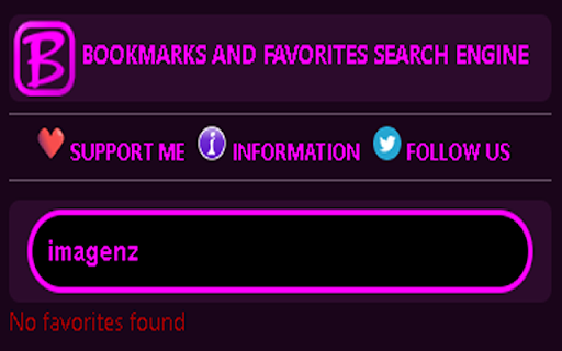 Bookmarks and Favorites Search Engine