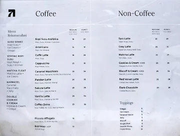 Arah Kopi menu 