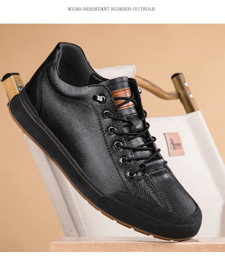 Title 2, Mens White Fashion Shoes with 6CM Height Incre...
