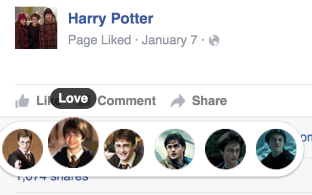 Harry Potter Reactions chrome extension