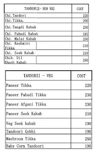 Tandoori Night menu 3