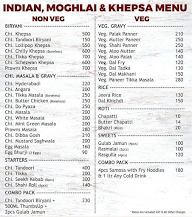 Ali Caters menu 4