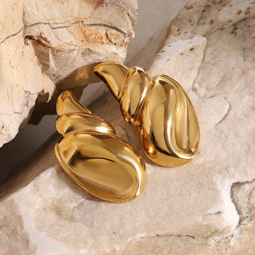 Title 2, 18K Gold Stainless Steel Three-dimensional Glos...