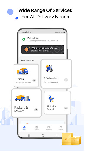 Screenshot Truck & Bike Delivery - Porter