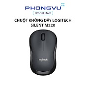 Chuột Không Dây Logitech Silent M220 (Đen) - Bảo Hành 12 Tháng