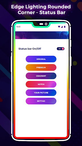 Edge Lighting Rounded Corner - Status Bar