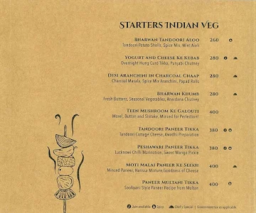Sumeruu Restaurant menu 