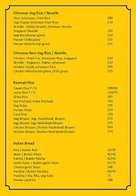 Hotel Aagrah menu 1