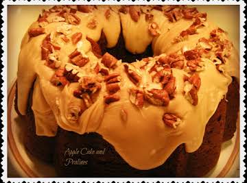 Apple Pie Cream Cheese Bundt Cake w/Praline Toppin