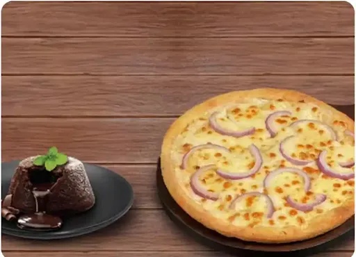 Any Nikki Pizza With Choco Lava Cake Combo