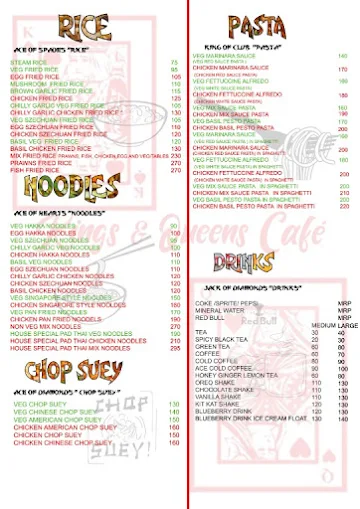 Kings And Queens Restaurants menu 