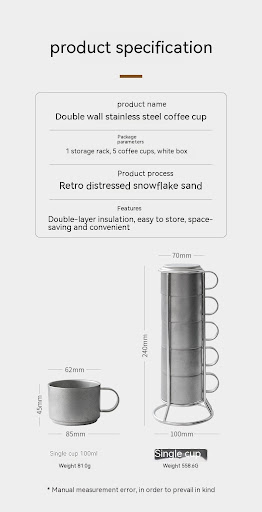 Title 1, Outdoor Stainless Steel Double-deck Coffee Cup ...