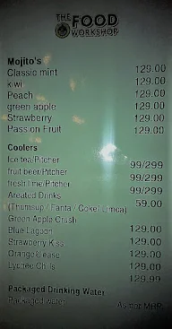 The Food Workshop menu 1