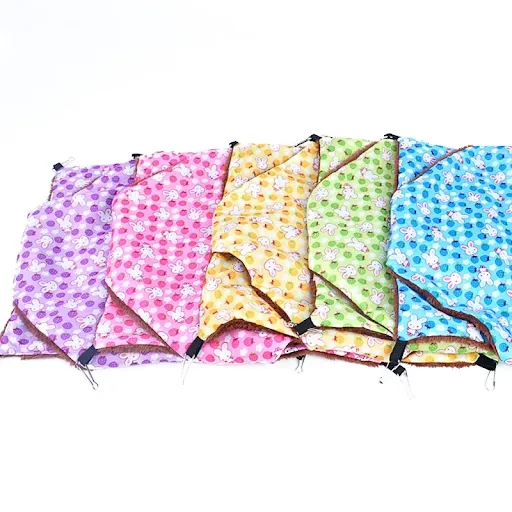 Plush Hamster Hammock Squirrel Ferret Rabbit Pet Bed Double-layer Thicken Warm Sleeping Bag Nest Hanging Cage House