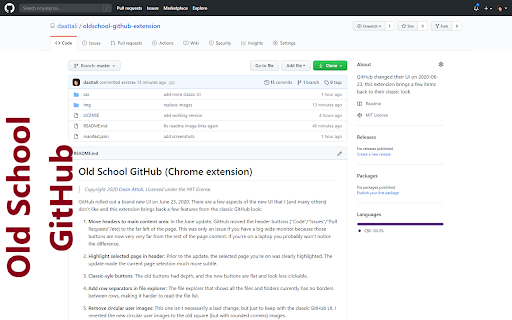 Old School GitHub